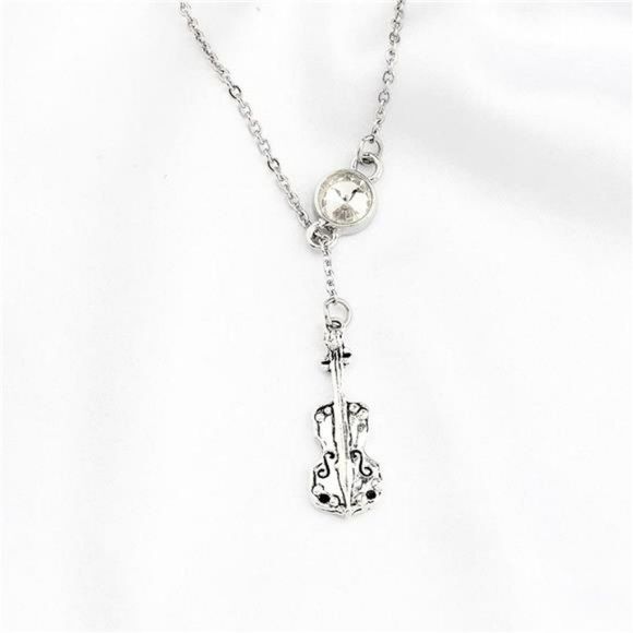 WSNANG Violin Y Necklace Violin Player Gift Violin Recital Gift - Picture 1 of 7